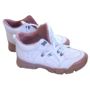 L'intewaffle Ankle Lace Up White Boots‎ Size (10)